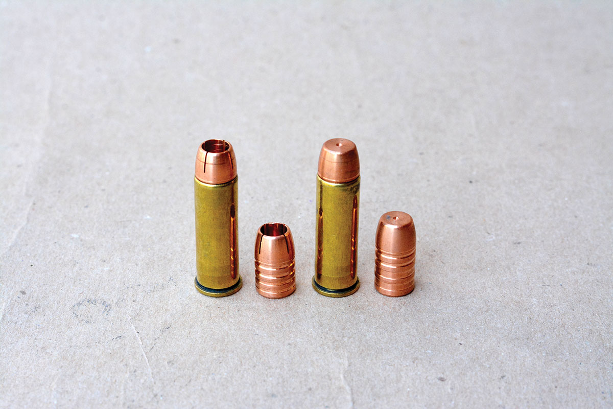 The Cutting Edge Raptor HP is constructed of solid copper while offering instant expansion on impact, while their 220-grain Solid offers absolutely top accuracy and deep penetration on heavy game.